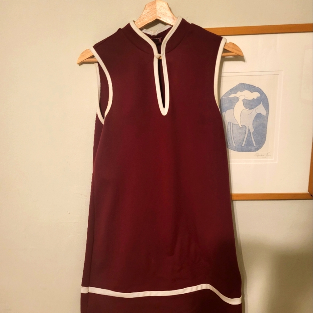 Staud Maroon Mini Dress